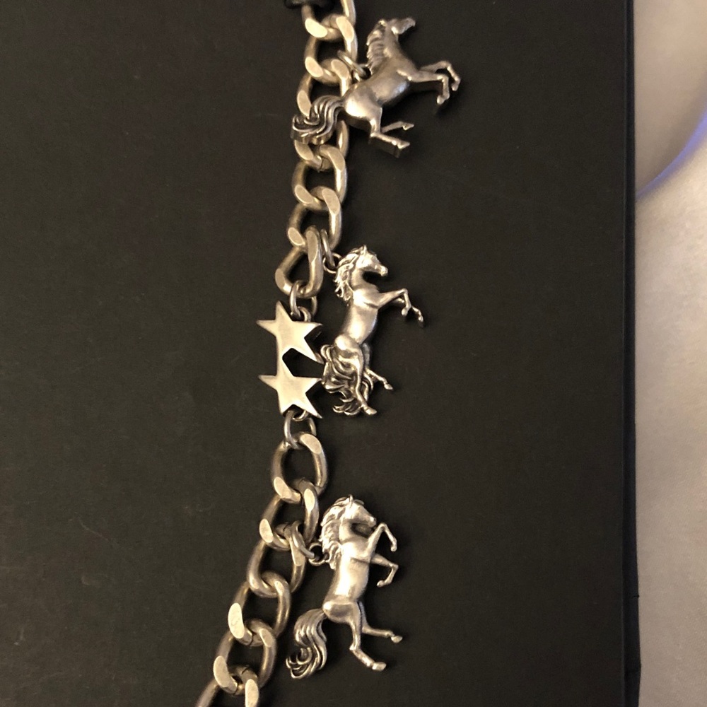 Zara x TwoJeys Silver Tone Horse Charm Necklace Star & Boot Accents OS NWT - Picture 9 of 16